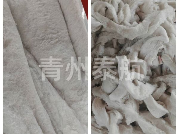 廢舊棉被切條對比